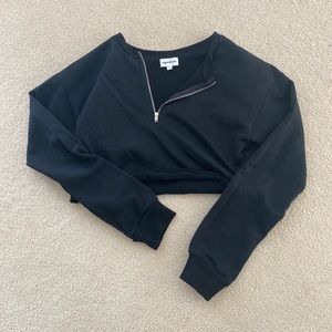 Cropped Half Zip Top